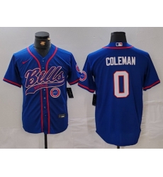 Men Buffalo Bills 0 Keon Coleman Blue With Patch Cool Base Stitched Baseball Jersey 1 Men Buffalo Bills 0 Keon Coleman Blue With Patch Cool Base Stitched Baseball Jersey 1
