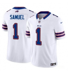 Men Buffalo Bills 1 Curtis Samuel White 2023 F U S E Vapor Untouchable Limited Stitched Football Jersey Men Buffalo Bills 1 Curtis Samuel White 2023 F U S E Vapor Untouchable Limited Stitched Football Jersey