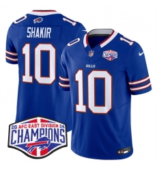 Men Buffalo Bills 10 Khalil Shakir Royal F U S E 2024 AFC East Division Champions Vapor Limited Stitched Football Jersey Men Buffalo Bills 10 Khalil Shakir Royal F U S E 2024 AFC East Division Champions Vapor Limited Stitched Football Jersey