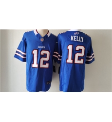 Men Buffalo Bills 12 Jim Kelly Blue 2023 F U S E Vapor Untouchable Limited Stitched Jersey Men Buffalo Bills 12 Jim Kelly Blue 2023 F U S E Vapor Untouchable Limited Stitched Jersey