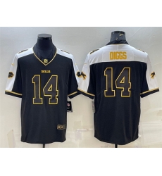 Men Buffalo Bills 14 Stefon Diggs Black Gold Thanksgiving Vapor Untouchable Limited Stitched Jersey Men Buffalo Bills 14 Stefon Diggs Black Gold Thanksgiving Vapor Untouchable Limited Stitched Jersey