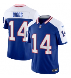 Men Buffalo Bills 14 Stefon Diggs Blue White 2023 F U S E Throwback Vapor Untouchable Limited Stitched Jersey Men Buffalo Bills 14 Stefon Diggs Blue White 2023 F U S E Throwback Vapor Untouchable Limited Stitched Jersey