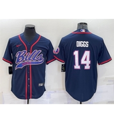 Men Buffalo Bills 14 Stefon Diggs Navy With Patch Cool Base Stitched Baseb Men Buffalo Bills 14 Stefon Diggs Navy With Patch Cool Base Stitched Baseb
