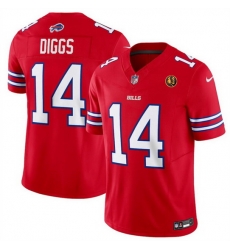 Men Buffalo Bills 14 Stefon Diggs Red 2023 F U S E With John Madden Patch Vapor Limited Stitched Football Jersey Men Buffalo Bills 14 Stefon Diggs Red 2023 F U S E With John Madden Patch Vapor Limited Stitched Football Jersey