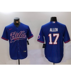 Men Buffalo Bills 17 Josh Allen Blue Team Cool Base Stitched Baseball Jersey 1 Men Buffalo Bills 17 Josh Allen Blue Team Cool Base Stitched Baseball Jersey 1