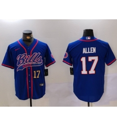 Men Buffalo Bills 17 Josh Allen Blue Team Cool Base Stitched Baseball Jersey 3 Men Buffalo Bills 17 Josh Allen Blue Team Cool Base Stitched Baseball Jersey 3