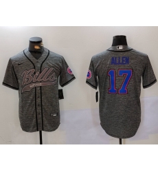 Men Buffalo Bills 17 Josh Allen Grey Team Cool Base Stitched Baseball Jersey 9 Men Buffalo Bills 17 Josh Allen Grey Team Cool Base Stitched Baseball Jersey 9
