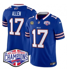Men Buffalo Bills 17 Josh Allen Royal F U S E 2024 AFC East Division Champions With 4 Star C Ptach Vapor Limited Stitched Football Jersey Men Buffalo Bills 17 Josh Allen Royal F U S E 2024 AFC East Division Champions With 4 Star C Ptach Vapor Limited Stitched Football Jersey
