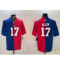 Men Buffalo Bills 17 Josh Allen Royal Red Split Limited Stitched Jersey Men Buffalo Bills 17 Josh Allen Royal Red Split Limited Stitched Jersey