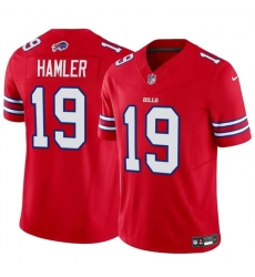 Men Buffalo Bills 19 KJ Hamler Red 2024 F U S E Vapor Untouchable Limited Stitched Football Jersey Men Buffalo Bills 19 KJ Hamler Red 2024 F U S E Vapor Untouchable Limited Stitched Football Jersey