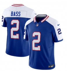 Men Buffalo Bills 2 Tyler Bass Blue White 2023 F U S E Throwback Vapor Untouchable Limited Stitched Jersey Men Buffalo Bills 2 Tyler Bass Blue White 2023 F U S E Throwback Vapor Untouchable Limited Stitched Jersey