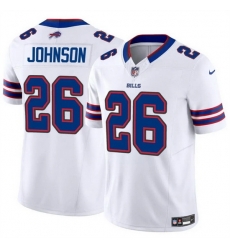 Men Buffalo Bills 26 Ty Johnson White 2024 F U S E Vapor Untouchable Limited Stitched Football Jersey Men Buffalo Bills 26 Ty Johnson White 2024 F U S E Vapor Untouchable Limited Stitched Football Jersey