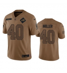 Men Buffalo Bills 40 Von Miller 2023 Brown Salute To Service Limited Stitched Jersey Men Buffalo Bills 40 Von Miller 2023 Brown Salute To Service Limited Stitched Jersey
