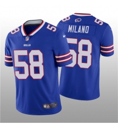 Men Buffalo Bills 58 Matt Milano 2022 Royal Vapor Untouchable Limited Stitched Jersey Men Buffalo Bills 58 Matt Milano 2022 Royal Vapor Untouchable Limited Stitched Jersey