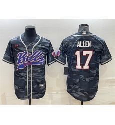 Men Buffalo Bills Blank 17 Josh Allen Grey Navy Camo With Patch Cool Base Stitched Baseball Jersey Men Buffalo Bills Blank 17 Josh Allen Grey Navy Camo With Patch Cool Base Stitched Baseball Jersey