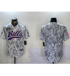 Men Buffalo Bills Blank 2024 Arctic Camo Salute To Service Stitched Baseball Jersey Men Buffalo Bills Blank 2024 Arctic Camo Salute To Service Stitched Baseball Jersey