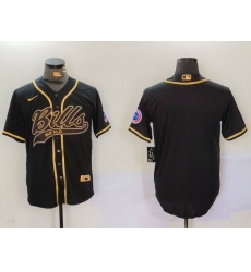 Men Buffalo Bills Blank Black Team Cool Base Stitched Baseball Jersey 1 Men Buffalo Bills Blank Black Team Cool Base Stitched Baseball Jersey 1