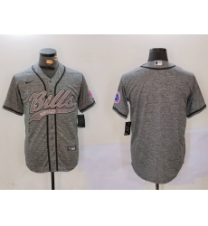 Men Buffalo Bills Grey Team Blank Cool Base Stitched Baseball Jersey 8 Men Buffalo Bills Grey Team Blank Cool Base Stitched Baseball Jersey 8