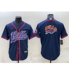 Men Buffalo Bills Navy Team Big Logo With Patch Cool Base Stitched Baseb Men Buffalo Bills Navy Team Big Logo With Patch Cool Base Stitched Baseb