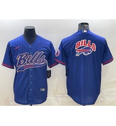 Men Buffalo Bills Royal Team Big Logo With Patch Cool Base Stitched Baseball Jersey Men Buffalo Bills Royal Team Big Logo With Patch Cool Base Stitched Baseball Jersey