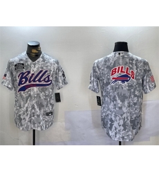 Men Buffalo Bills Team Big Logo 2024 Arctic Camo Salute To Service Stitched Baseball Jersey Men Buffalo Bills Team Big Logo 2024 Arctic Camo Salute To Service Stitched Baseball Jersey
