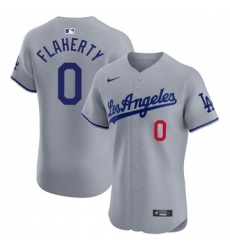 Men Los Angeles Dodgers #0 Jack Flaherty Gray Flex Base Stitched MLB Jersey Men Los Angeles Dodgers #0 Jack Flaherty Gray Flex Base Stitched MLB Jersey
