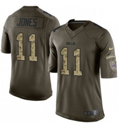 Mens Nike Buffalo Bills 11 Zay Jones Limited Green Salute to Service NFL Jersey Mens Nike Buffalo Bills 11 Zay Jones Limited Green Salute to Service NFL Jersey