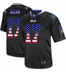 Mens Nike Buffalo Bills 17 Josh Allen Elite Black USA Flag Fashion NFL Jersey Mens Nike Buffalo Bills 17 Josh Allen Elite Black USA Flag Fashion NFL Jersey