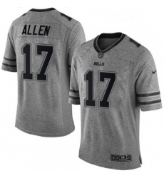 Mens Nike Buffalo Bills 17 Josh Allen Limited Gray Gridiron NFL Jersey Mens Nike Buffalo Bills 17 Josh Allen Limited Gray Gridiron NFL Jersey