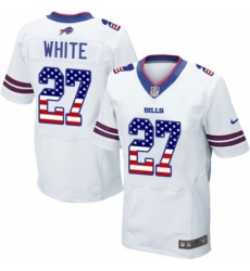 Mens Nike Buffalo Bills 27 TreDavious White Elite White Road USA Flag Fashion NFL Jersey Mens Nike Buffalo Bills 27 TreDavious White Elite White Road USA Flag Fashion NFL Jersey