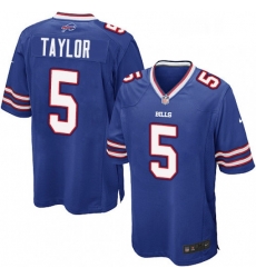 Mens Nike Buffalo Bills 5 Tyrod Taylor Game Royal Blue Team Color NFL Jersey Mens Nike Buffalo Bills 5 Tyrod Taylor Game Royal Blue Team Color NFL Jersey