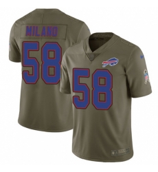 Men's Nike Buffalo Bills #58 Matt Milano Limited Olive 2017 Salute to Service NFL Jersey Men's Nike Buffalo Bills #58 Matt Milano Limited Olive 2017 Salute to Service NFL Jersey