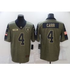 Men's Oakland Raiders #4 Derek Carr Nike Olive 2021 Salute To Service Limited Jersey Men's Oakland Raiders #4 Derek Carr Nike Olive 2021 Salute To Service Limited Jersey