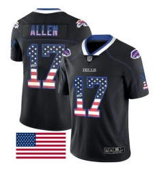 Nike Bills 17 Josh Allen Black USA Flag Fashion Limited Jersey Nike Bills 17 Josh Allen Black USA Flag Fashion Limited Jersey
