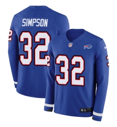 Nike Bills 32 O. J. Simpson Royal Blue Team Color Men s Stitched NFL Limited Therma Long Sleeve Jersey Nike Bills 32 O. J. Simpson Royal Blue Team Color Men s Stitched NFL Limited Therma Long Sleeve Jersey