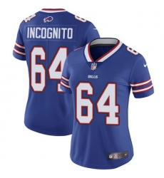 Nike Bills #64 Richie Incognito Royal Blue Team Color Womens Stitched NFL Vapor Untouchable Limited Jersey Nike Bills #64 Richie Incognito Royal Blue Team Color Womens Stitched NFL Vapor Untouchable Limited Jersey