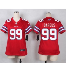 Nike Bills #99 Marcell Dareus Red Womens Stitched NFL Limited Rush Jersey Nike Bills #99 Marcell Dareus Red Womens Stitched NFL Limited Rush Jersey