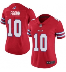 Women Buffalo Bills 10 Jake Fromm Red Limited Color Rush Vapor Untouchable Jersey Women Buffalo Bills 10 Jake Fromm Red Limited Color Rush Vapor Untouchable Jersey
