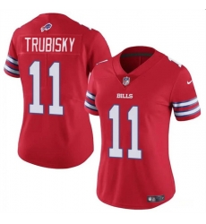 Women Buffalo Bills 11 Mitch Trubisky Red Vapor Stitched Football Jersey Women Buffalo Bills 11 Mitch Trubisky Red Vapor Stitched Football Jersey