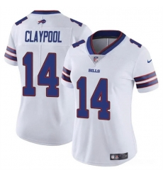 Women Buffalo Bills 14 Chase Claypool White Vapor Stitched Football Jersey Women Buffalo Bills 14 Chase Claypool White Vapor Stitched Football Jersey
