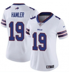 Women Buffalo Bills 19 KJ Hamler White Vapor Stitched Football Jersey Women Buffalo Bills 19 KJ Hamler White Vapor Stitched Football Jersey