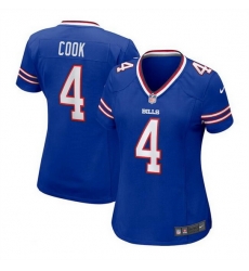 Women Buffalo Bills 4 James Cook Blue Stitched Football Jersey Run Small Women Buffalo Bills 4 James Cook Blue Stitched Football Jersey Run Small