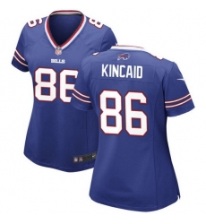 Women Buffalo Bills 86 Dalton Kincaid Blue Stitched Game Jersey Women Buffalo Bills 86 Dalton Kincaid Blue Stitched Game Jersey