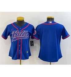Women Buffalo Bills Blank Royal With Patch Cool Base Stitched Baseball Jersey Women Buffalo Bills Blank Royal With Patch Cool Base Stitched Baseball Jersey