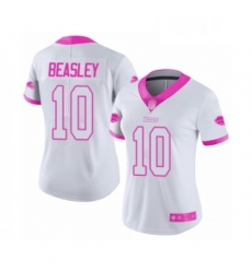 Womens Buffalo Bills 10 Cole Beasley Limited White Pink Rush Fashion Football Jersey Womens Buffalo Bills 10 Cole Beasley Limited White Pink Rush Fashion Football Jersey