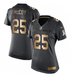 Womens Nike Buffalo Bills 25 LeSean McCoy Limited BlackGold Salute to Service NFL Jersey Womens Nike Buffalo Bills 25 LeSean McCoy Limited BlackGold Salute to Service NFL Jersey