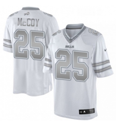 Womens Nike Buffalo Bills 25 LeSean McCoy Limited White Platinum NFL Jersey Womens Nike Buffalo Bills 25 LeSean McCoy Limited White Platinum NFL Jersey