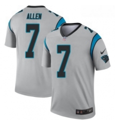 Kyle Allen Men Carolina Panthers Nike Inverted Silver Jersey Legend Kyle Allen Men Carolina Panthers Nike Inverted Silver Jersey Legend