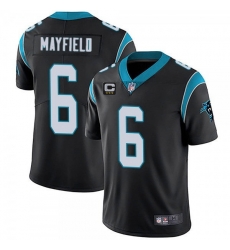 Men Carolina Panthers 2022 #6 Baker Mayfield Black With 3-star C Patch Vapor Untouchable Limited Stitched Jersey Men Carolina Panthers 2022 #6 Baker Mayfield Black With 3-star C Patch Vapor Untouchable Limited Stitched Jersey