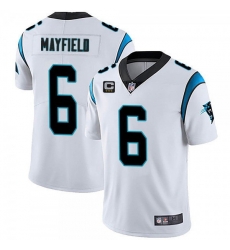 Men Carolina Panthers 2022 #6 Baker Mayfield White With 3-star C Patch Vapor Untouchable Limited Stitched Jersey Men Carolina Panthers 2022 #6 Baker Mayfield White With 3-star C Patch Vapor Untouchable Limited Stitched Jersey